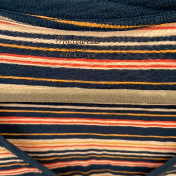 Madewell M Striped T-shirt Boxy Cotton EUC - Picture 2 of 5